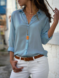 Tess | Einzigartige elegante Bluse – Hellblau