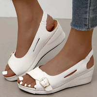Rieka Sandalen | Bequeme Damen-Sommersandalen mit Schnallen – Weiß