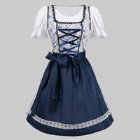 Astrid | Damen Stilvolles Dirndl Sommerkleid – Blau