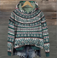 DAGNY - KUSCHELIGER KAPUZENPULLOVER – Dunkelgrün