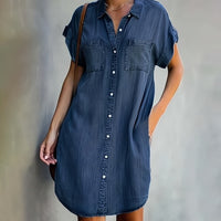 Daphné - Denim Kleid – Dunkelblau