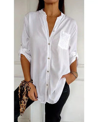 LIVIA - GLITZERNDES LANGES TOP MIT PAILLETTEN – Weiß