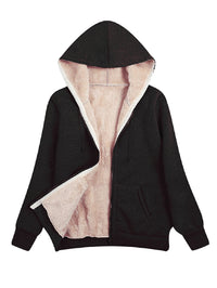 Sandra | Warme Fleece Jacke – Schwarz