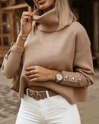 Sandra | Warmer pullover aus Baumwolle – Beige