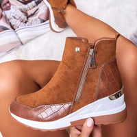 Stiefeletten für Damen mit Gummisohle und Fleecefutter – Stilvoll für Ausflüge und Spaziergänge – Braun