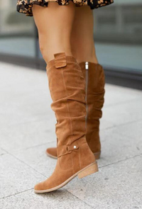 Wasserabweisende Damenstiefel – Edle Sohle und Isolierung für Winterwetter – Elegante Stiefel für kalte Tage – Braun