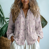 Ronja | Bestickte Bluse mit Blumenmotiven – Hellrosa