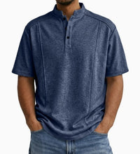 Fintan - Button-down-Hemd mit weichem Griff – Dunkelblau