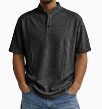 Fintan - Button-down-Hemd mit weichem Griff – Schwarz