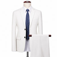 Monaco Royal™ Set mit Premium-Sakko und Slim-Fit-Hose – Weiß
