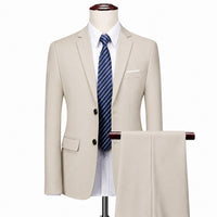 Monaco Royal™ Set mit Premium-Sakko und Slim-Fit-Hose – Beige