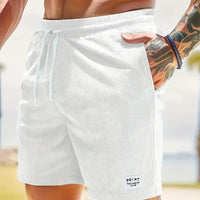 Joshua | Herren Legere strukturierte Shorts – Weiß