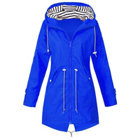Lisa | Winddichte Regenjacke für mit Kapuze – Blau