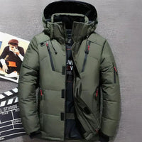 Winterjacke Damen Gefütterte Kapuzenjacke mit Reißverschlusstaschen für kalte Tage – Grün