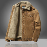 Herren Jahrgang Knopf Daunen Jacke | Warme – Kaffee