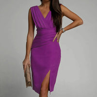Suri - Elegantes Midi-Kleid – Lila