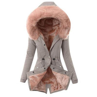Maria | Wintermantel mit Kapuze – Beige