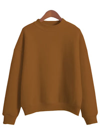 Yierlith | Sweatshirt mit Rundhalsausschnitt – Camel