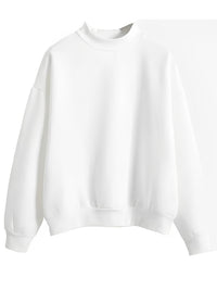Yierlith | Sweatshirt mit Rundhalsausschnitt – Weiß