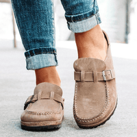 Pantoletten für Damen - Bequeme Clogs mit Korksohle für den Sommer – Khaki