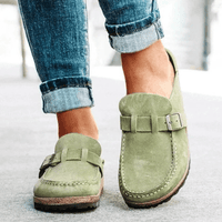 Pantoletten für Damen - Bequeme Clogs mit Korksohle für den Sommer – Grün