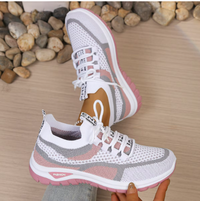 Melina | Leichte Komfort-Sneaker – Weiß-Rosa