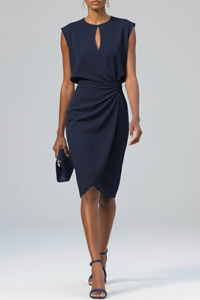 Damen Elegantes Midi Abendkleid – Marine