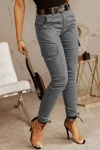 Moderne Cargo Damen Hose – Grau