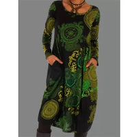 Elegantes Damen Winterkleid mit Wohlfühlkomfort – Grün