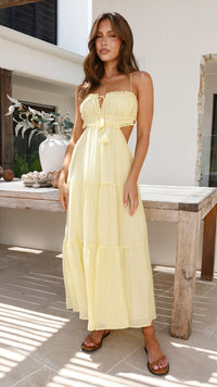 Clara | Midi-Kleid – Gelb