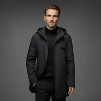 Herren Winterjacke mit Kapuze | Funktionale Ausführung – Schwarz