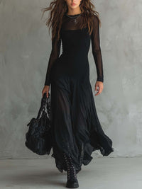 Orrila - Softtouch-Maxikleid – Schwarz
