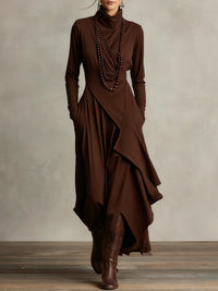 Moya™ - Elegantes Maxikleid – Braun