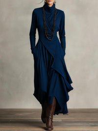 Moya™ - Elegantes Maxikleid – Blau