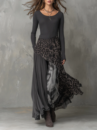 Mirelyss – Stilvolles, lässiges Maxikleid – Grau