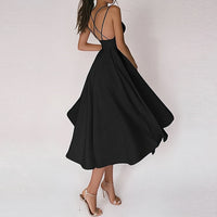 Charline - Elegantes Kleid mit V-Ausschnitt – Schwarz