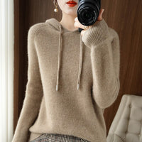 Jennifer | Zeitloser Kapuzenpullover mit Langarm – Braun 2