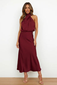 Stella - Stilvolles Cocktailkleid – Bordeauxrot