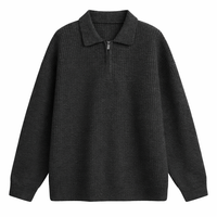 Ruben | Pullover mit Quarter-Zip – Schwarz