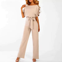 Adriana Damen Jumpsuit - Entfesseln Sie Ihre innere Chefin – Beige