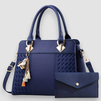 Lucy | Elegante Handtasche mit abnehmbarem Riemen – Blau