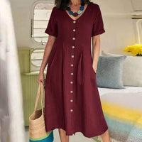 Halle | Elegantes Kleid zur Kontrolle des Bauches – Rot