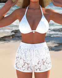 Eva | Elegantes Unifarbenes Bikini-Set – Weiß