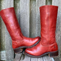 Stefanie | Damen Klassische Orthopädische Stiefel – Rot