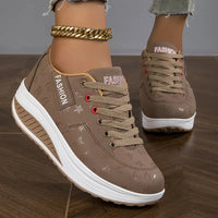 Qira - Plateau-Schnürschuhe – Braun
