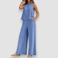 Evelin | Casual Zweiteiliges Set – Blau