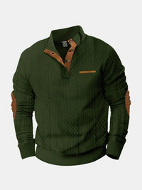 Jonas | Herren Klassiker Zopfmuster Pullover – Grün