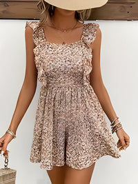Judith | Floral bedruckter Damen-Romper mit Schleifendetail – Mehrfarbig