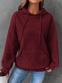 Lena's - Bequemer Hoodie – Weinrot