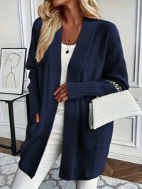 Litaronie | Entspannter Langarmpullover mit praktischer Tasche – Marine